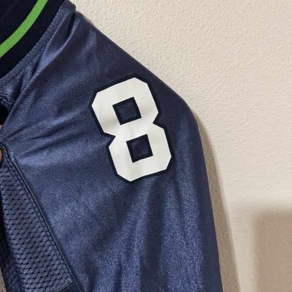 Vintage Seattle Seahawks Hasselbeck 8 Reebok On Field Jersey Blue-2XL - Picture 9 of 12